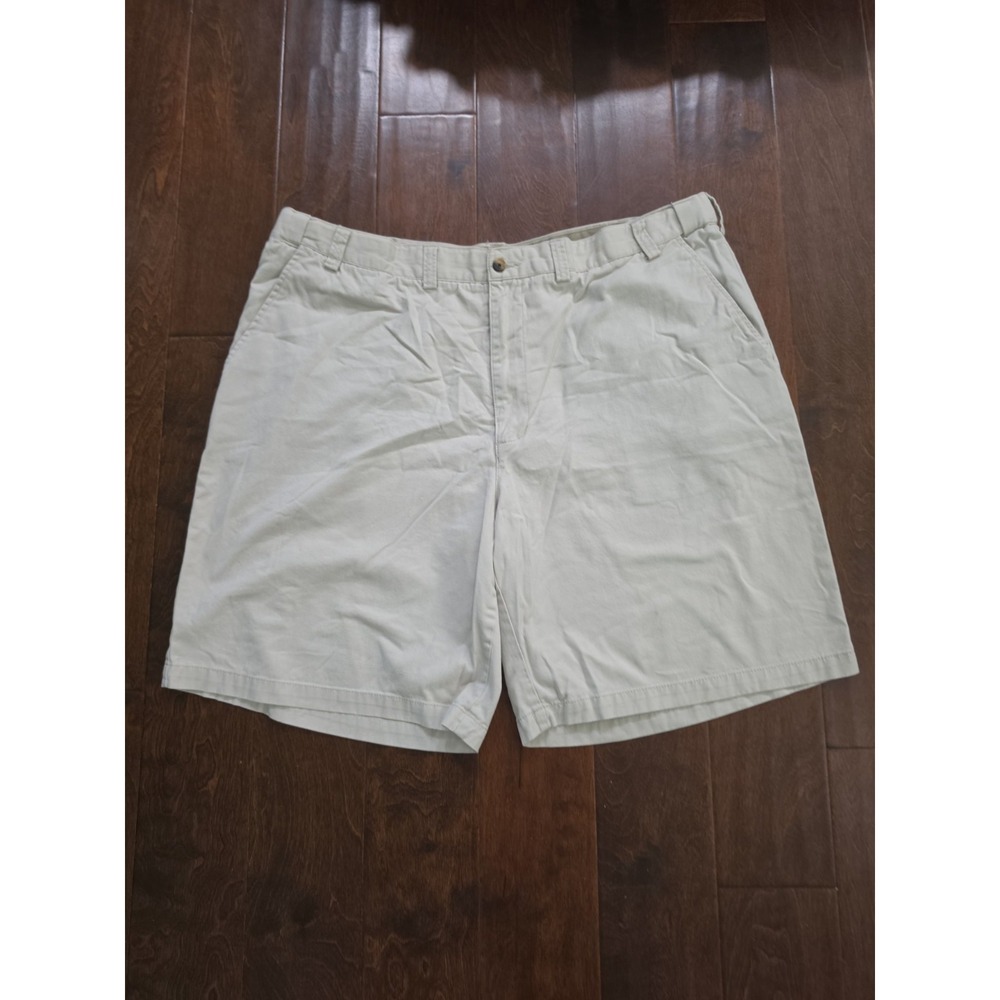 Geoffrey‎ Beene Mens Chino Shorts Size 44W Brown Twill Cotton Casual Travel